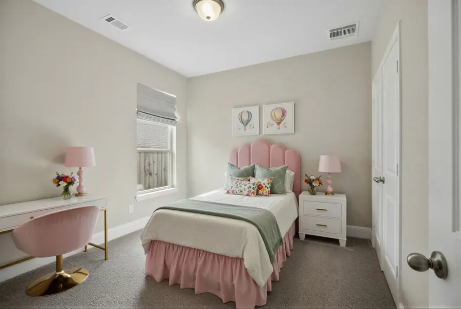 Virtually staged girl’s bedroom
