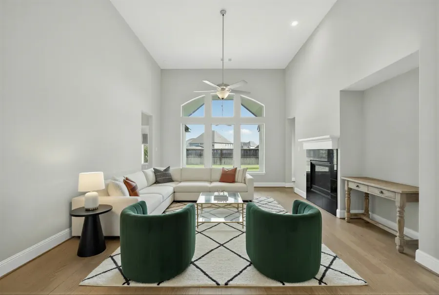 Virtually staged living room
