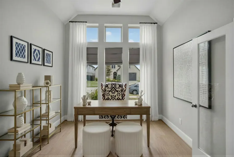 Virtually staged home office